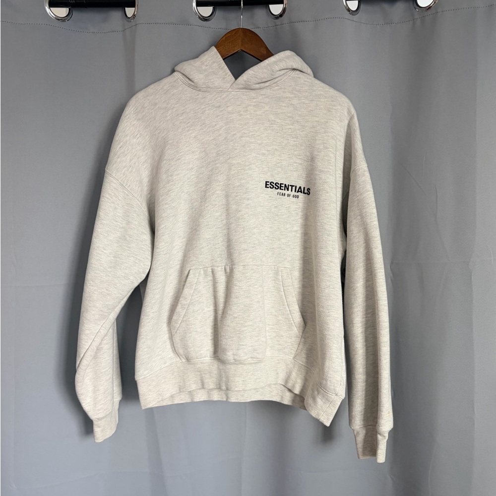 Fear of God Essentials Light Gray Pullover Hoodie